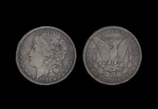 Amerikaanse zilveren adelaar één dollarmuntstuk stock fotografie Amerikaanse zilveren adelaar één dollarmuntstuk stock fotografie