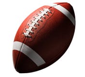 Amerikanischer College-Highschool Fußball auf Weiß lizenzfreies stockfoto Amerikanischer College-Highschool Fußball auf Weiß lizenzfreies stockfoto