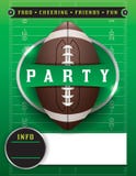 Amerikanischer Fußball-Partei-Schablonen-Illustration lizenzfreie abbildung Amerikanischer Fußball-Partei-Schablonen-Illustration lizenzfreie abbildung