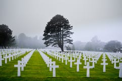 Amerikansk kyrkogård i Normandie Frankrike arkivbilder Amerikansk kyrkogård i Normandie Frankrike arkivbilder