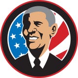 amerikansk president för barackflaggaobama stock illustrationer amerikansk president för barackflaggaobama stock illustrationer
