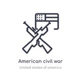 amerykańska wojna domowa konturu ikona odosobniona kreskowa wektorowa ilustracja od zlanych stan?w America kolekcja editable cien ilustracja wektor amerykańska wojna domowa konturu ikona odosobniona kreskowa wektorowa ilustracja od zlanych stan?w America kolekcja editable cien ilustracja wektor