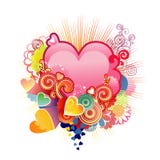 Ami il cuore/biglietto di S. Valentino o la cerimonia nuziale/vettore illustrazione di stock Ami il cuore/biglietto di S. Valentino o la cerimonia nuziale/vettore illustrazione di stock