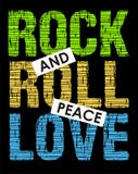 Amor de la paz del rock-and-roll, imagen del vector libre illustration Amor de la paz del rock-and-roll, imagen del vector libre illustration
