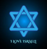 Amor Israel de la tarjeta i Muestra abstracta con la estrella de David Seis-acentuada en fondo de la malla Ilustración del vector libre illustration Amor Israel de la tarjeta i Muestra abstracta con la estrella de David Seis-acentuada en fondo de la malla Ilustración del vector libre illustration