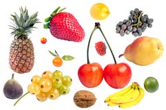 Amostra do fruto em um fundo branco imagem de stock Amostra do fruto em um fundo branco imagem de stock