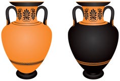 Amphora, de cerámica arqueológico antiguo de Grecia libre illustration Amphora, de cerámica arqueológico antiguo de Grecia libre illustration
