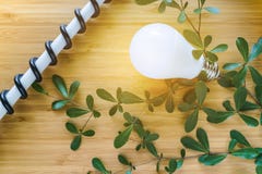 Ampoule économiseuse d'énergie verte avec la fusée et le fil électrique, gre image libre de droits Ampoule économiseuse d'énergie verte avec la fusée et le fil électrique, gre image libre de droits