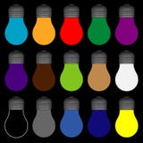 Ampoules avec toutes les couleurs illustration libre de droits Ampoules avec toutes les couleurs illustration libre de droits