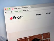 Official homepage of Tinder royalty free stock image Official homepage of Tinder royalty free stock image