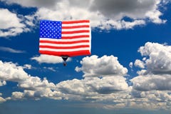 An American Flag Hot-air Balloon Stock Photos
