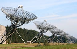 An Array Of Radio Telescopes In The Netherlands Royalty Free Stock Image