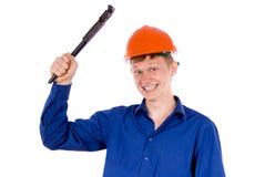 An Employee Poses Stock Image