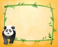 An Empty Stationery With A Bamboo Frame And A Panda Royalty Free Stock Photo An Empty Stationery With A Bamboo Frame And A Panda Royalty Free Stock Photo