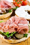 An Open Bagel Sandwich Stock Images An Open Bagel Sandwich Stock Images