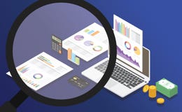 Analyse de rapport de gestion avec quelques graphique de document sur papier et outils de agrandissement de bourdonnement pour l' illustration libre de droits Analyse de rapport de gestion avec quelques graphique de document sur papier et outils de agrandissement de bourdonnement pour l' illustration libre de droits