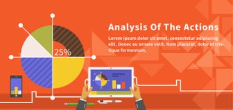 Analyse des actions Infographic illustration de vecteur Analyse des actions Infographic illustration de vecteur