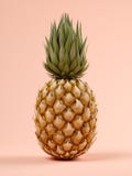 Ananas auf rosa Wiedergabe des Hintergrundes 3D stock abbildung Ananas auf rosa Wiedergabe des Hintergrundes 3D stock abbildung