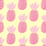 Ananas sur le fond blanc Modèle sans couture de vecteur avec le fruit tropical Style, rose et jaune mignons de fille illustration libre de droits Ananas sur le fond blanc Modèle sans couture de vecteur avec le fruit tropical Style, rose et jaune mignons de fille illustration libre de droits
