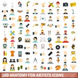 100 anatomy for artists icons set, flat style. 100 anatomy for artists icons set in flat style for any design vector illustration stock illustration 100 anatomy for artists icons set, flat style. 100 anatomy for artists icons set in flat style for any design vector illustration stock illustration