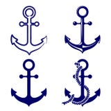 Anchor symbols set vector illustration