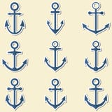 Anchors in blue colors. Anchor symbols or logo template vector illustration Anchors in blue colors. Anchor symbols or logo template vector illustration