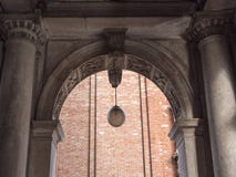 Ancient arch with ornate columns in baroque style royalty free stock images Ancient arch with ornate columns in baroque style royalty free stock images