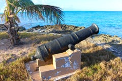 An ancient cannon, Long Island, Bahamas stock photo An ancient cannon, Long Island, Bahamas stock photo