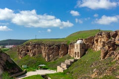 Ancient Diri Baba Mausoleum, 14th Century, Gobustan City, Azerbaijan Royalty Free Stock Image Ancient Diri Baba Mausoleum, 14th Century, Gobustan City, Azerbaijan Royalty Free Stock Image