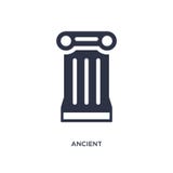ancient icon on white background. Simple element illustration from history concept vector illustration ancient icon on white background. Simple element illustration from history concept vector illustration