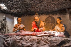 KANERI MATH, KOLHAPUR, MAHARASHTRA, INDIA, April 2017, Sculpture shows Ancient Indian medical philosophy, sushruta samhita