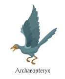Ancient prehistoric animal dinosaur. Big wild air dinosaur Archaeopteryx. stock illustration Ancient prehistoric animal dinosaur. Big wild air dinosaur Archaeopteryx. stock illustration