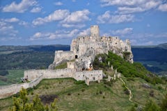 Ancient ruin of Spis Castle, Slovakia at summer sunshine day royalty free stock images Ancient ruin of Spis Castle, Slovakia at summer sunshine day royalty free stock images