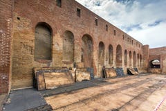 Ancient ruins of Roman Odeon, Patras, Peloponnese, Greece royalty free stock photography Ancient ruins of Roman Odeon, Patras, Peloponnese, Greece royalty free stock photography