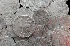 Ancient Silver Medieval Coins Stock Images
