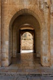 Ancient Stone Arch In Jerusalem Old City Stock Images
