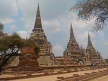 Ancient stone temples of Ayutthaya, Thailand royalty free stock photo Ancient stone temples of Ayutthaya, Thailand royalty free stock photo