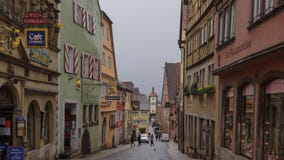 Ancient street of rothenburg old houses stock image Ancient street of rothenburg old houses stock image