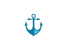Ancla azul para el barco y el yate para el ejemplo del dise?o del logotipo libre illustration Ancla azul para el barco y el yate para el ejemplo del dise?o del logotipo libre illustration