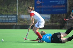 Andrea Matejkova - tschechischer Feldhockeyspieler stockbild Andrea Matejkova - tschechischer Feldhockeyspieler stockbild