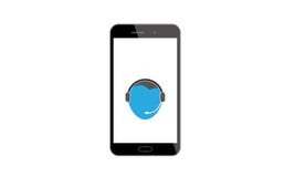 Android Helplineservice och mobiltelefonpekskärmillustration royaltyfri illustrationer Android Helplineservice och mobiltelefonpekskärmillustration royaltyfri illustrationer