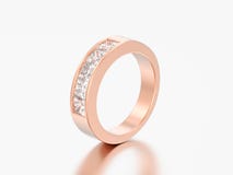 anello di diamante classico semplice dell'oro della rosa rossa dell'illustrazione 3D royalty illustrazione gratis anello di diamante classico semplice dell'oro della rosa rossa dell'illustrazione 3D royalty illustrazione gratis