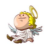 Ange mignon de dessin animé illustration libre de droits Ange mignon de dessin animé illustration libre de droits
