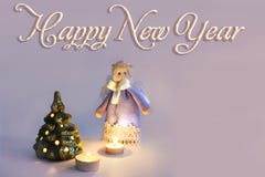 Angel, candles and Christmas tree. stock photos Angel, candles and Christmas tree. stock photos