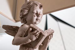 Angel children read book architecture stock image Angel children read book architecture stock image