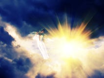 Angel in the Dark Sky royalty free illustration Angel in the Dark Sky royalty free illustration