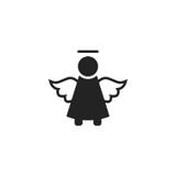 Angel Glyph Vector Icon, simbolo o logo royalty illustrazione gratis Angel Glyph Vector Icon, simbolo o logo royalty illustrazione gratis