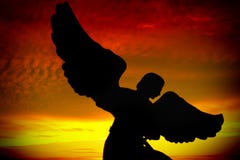 Angel silhouette stock photos Angel silhouette stock photos
