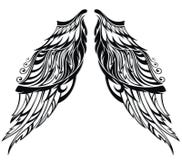 Angel wings stock vector. Image of drawing, graphic, angelic - 36955119