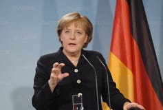 Angela Merkel. FEBRUARY 13, 2007 - BERLIN: German Chancellor Angela Merkel at a press conference after a meeting with the British Prime Minister in the Chanclery Angela Merkel. FEBRUARY 13, 2007 - BERLIN: German Chancellor Angela Merkel at a press conference after a meeting with the British Prime Minister in the Chanclery
